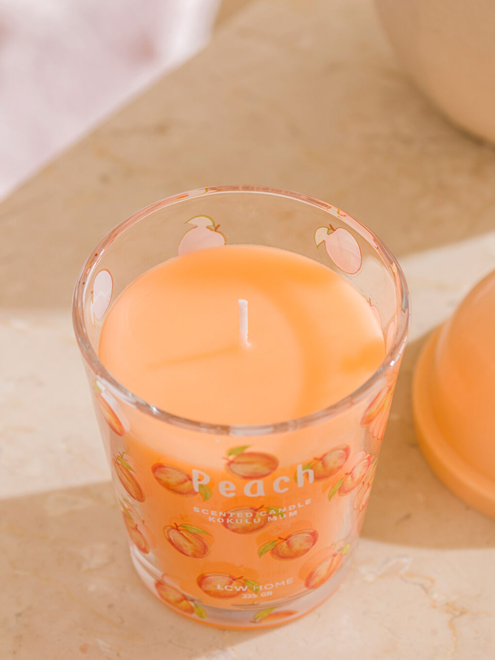 Karışık Baskılı Bardak Mum 14 cm-3