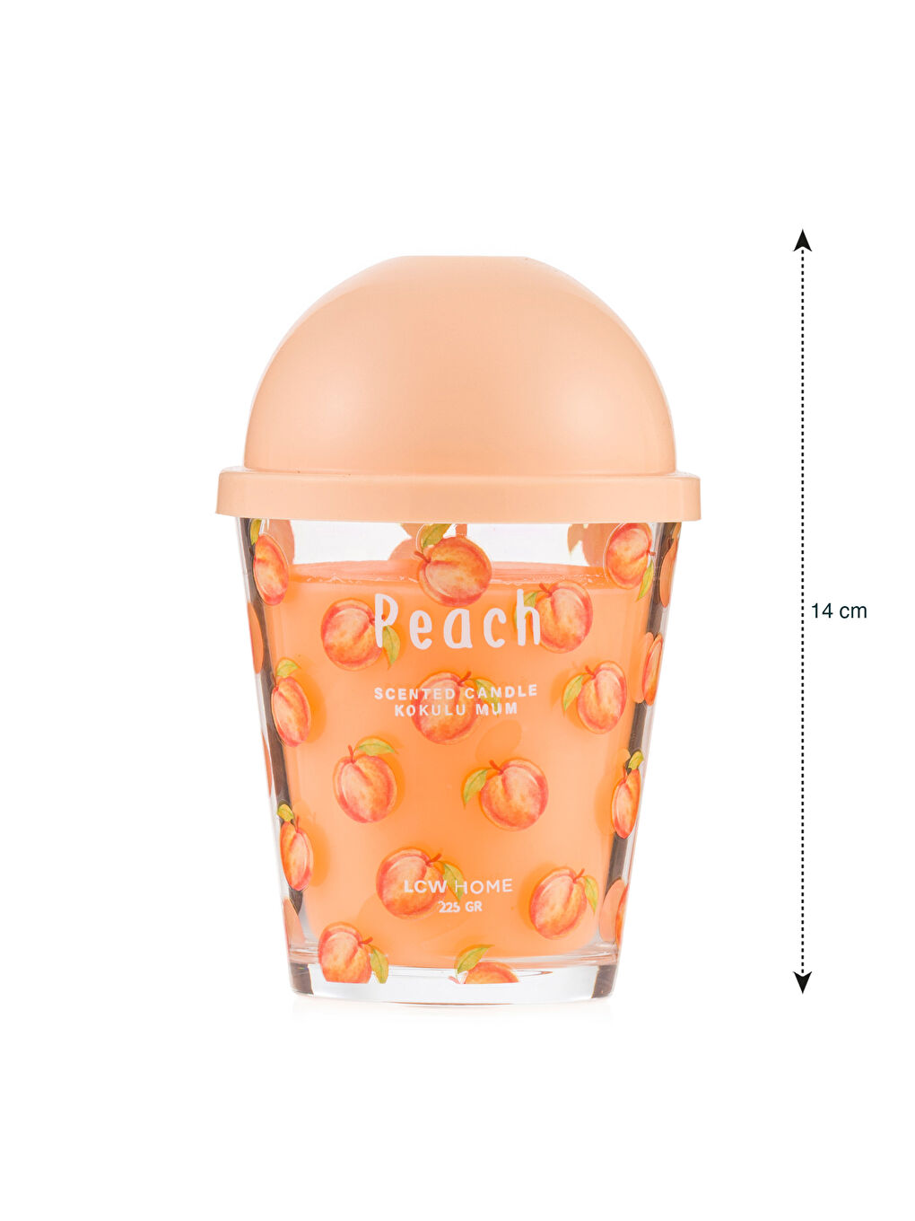 Karışık Baskılı Bardak Mum 14 cm-4