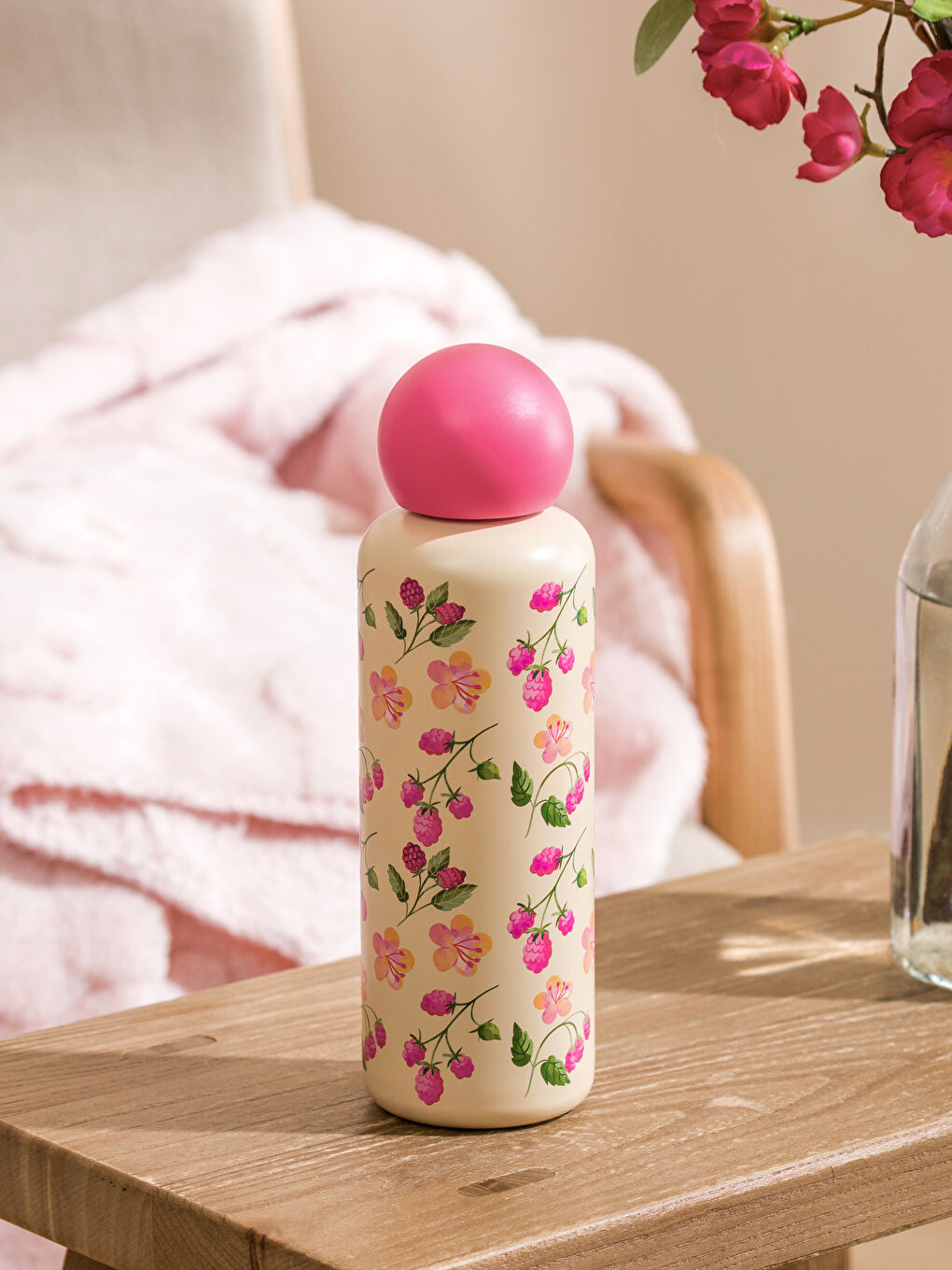 Çiçek Baskılı Çelik Termos