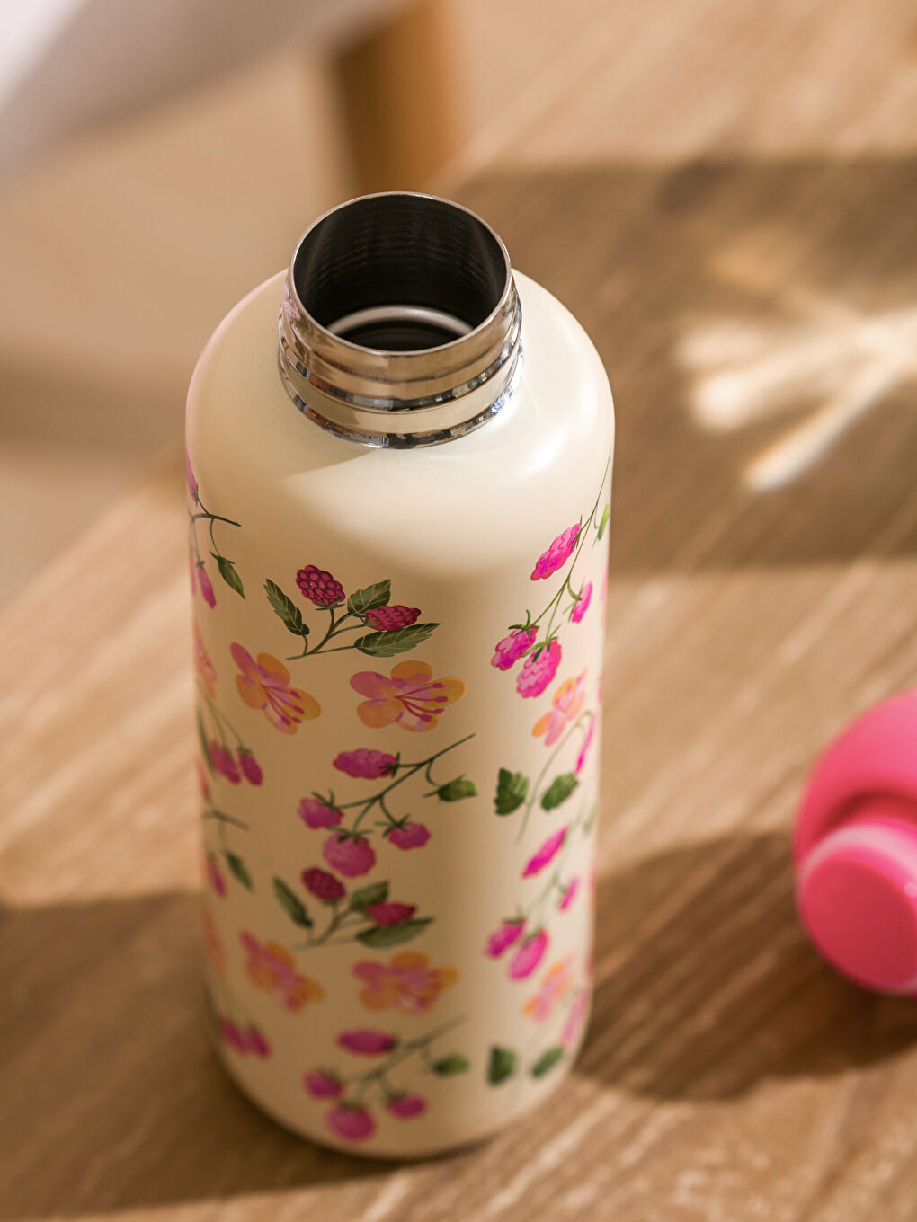 Çiçek Baskılı Çelik Termos-2