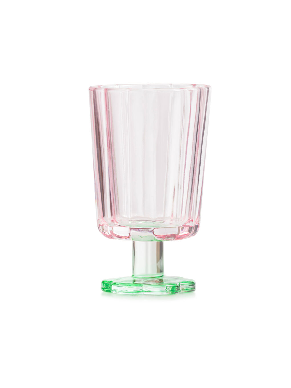 Renksiz Çiçek Desenli Ayaklı Cam Bardak Seti 2'li 260 Ml-4