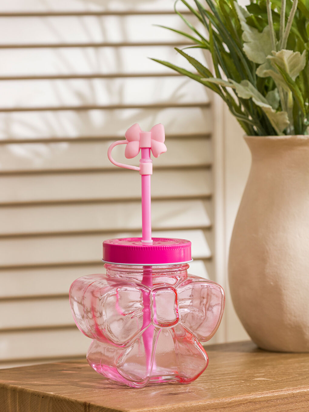 Pipetli Cam Termos Bardak