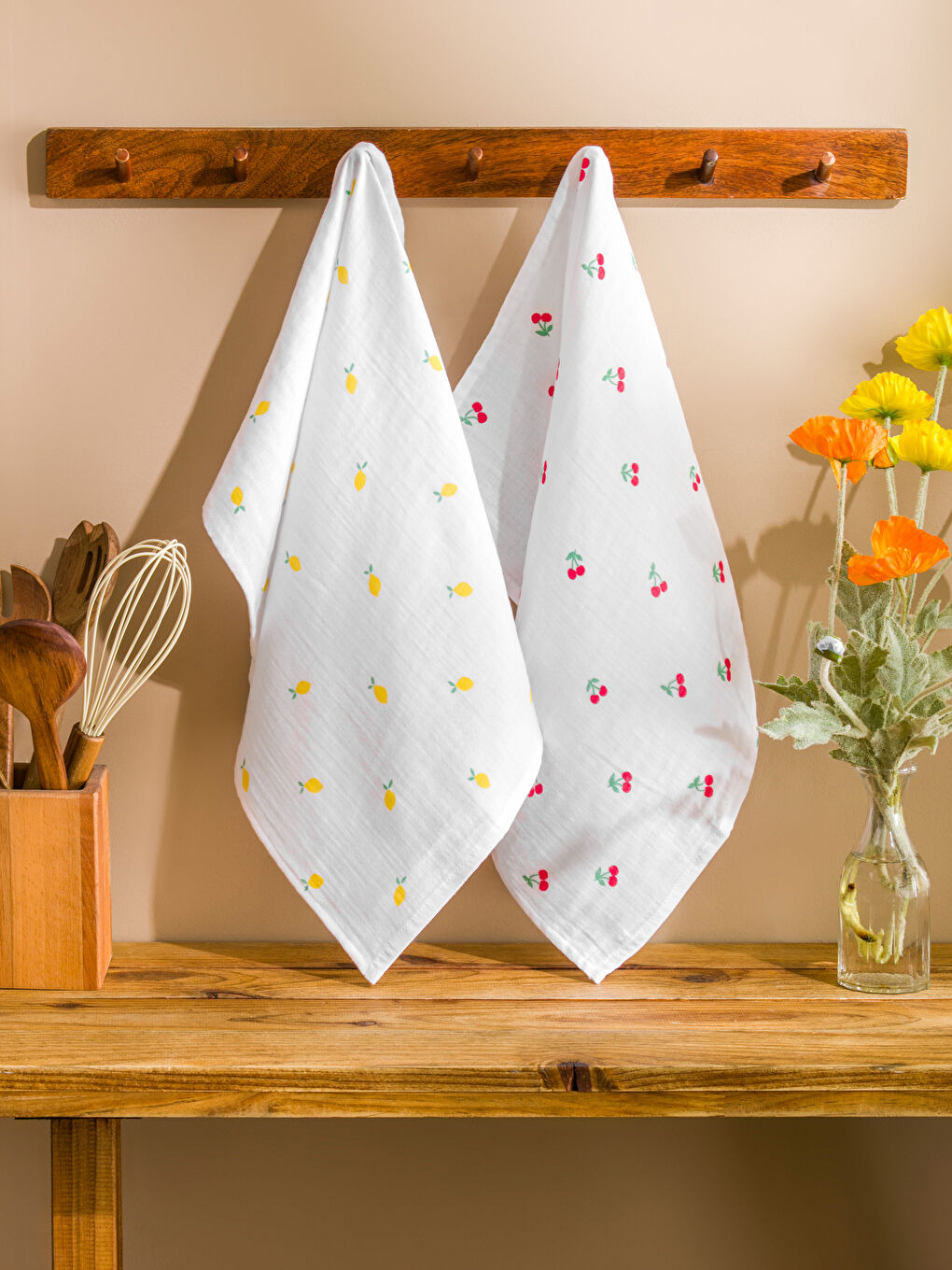 Karışık Pamuklu Baskılı Kurulama Bezi 2'li 40x60 cm