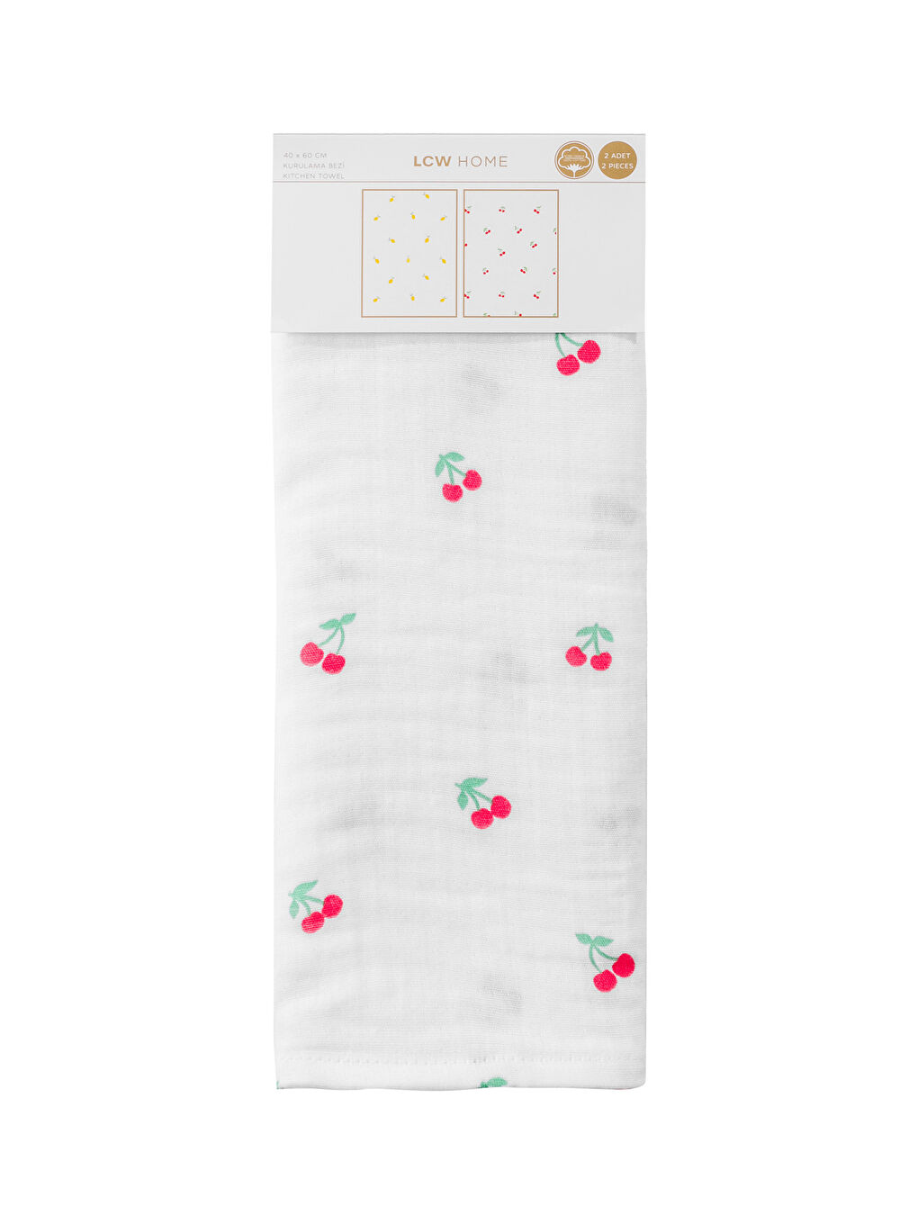 Karışık Pamuklu Baskılı Kurulama Bezi 2'li 40x60 cm-6