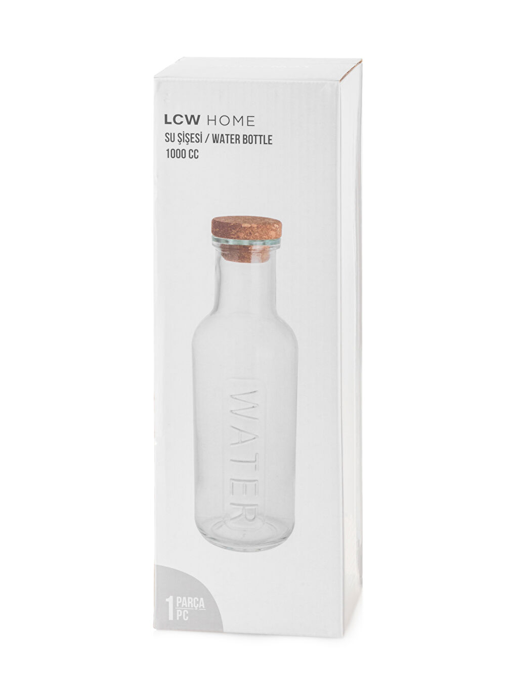 Cork Lid Glass Water Bottle 1000 ml-4