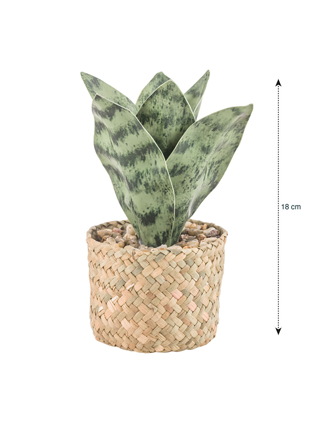 Decorative Artificial Flower in Rattan Pot 18 cm-3