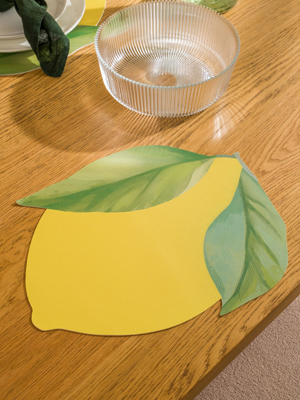 Sarı Limon Figürlü Amerikan Servis 2'li 38 cm-1