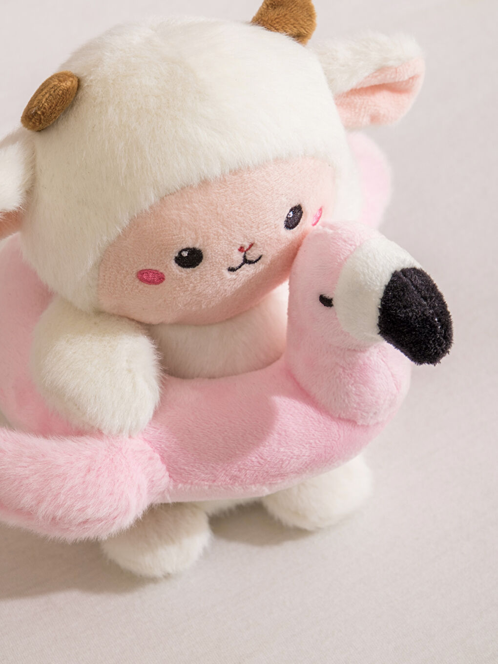 Декоративная плюшевая подушка для младенцев с фигурками ягненка и фламинго, 17 см-1