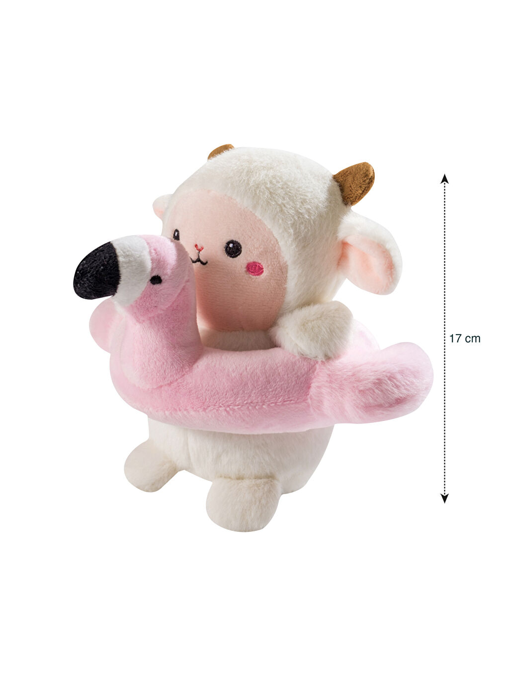 Декоративная плюшевая подушка для младенцев с фигурками ягненка и фламинго, 17 см-3