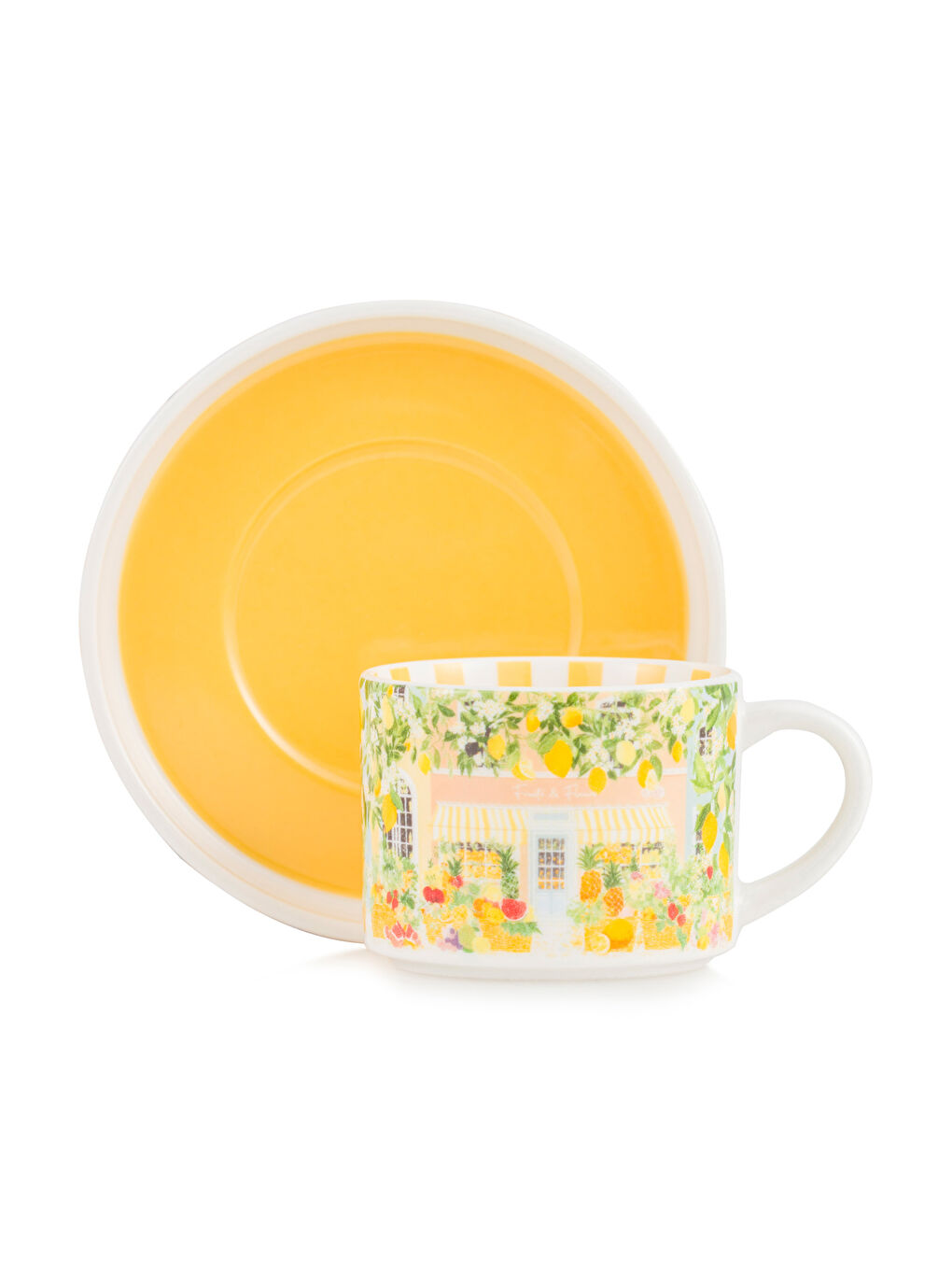 Karışık Baskılı 2 Kişilik Porselen Kahve Fincan Takımı 115 ml-4