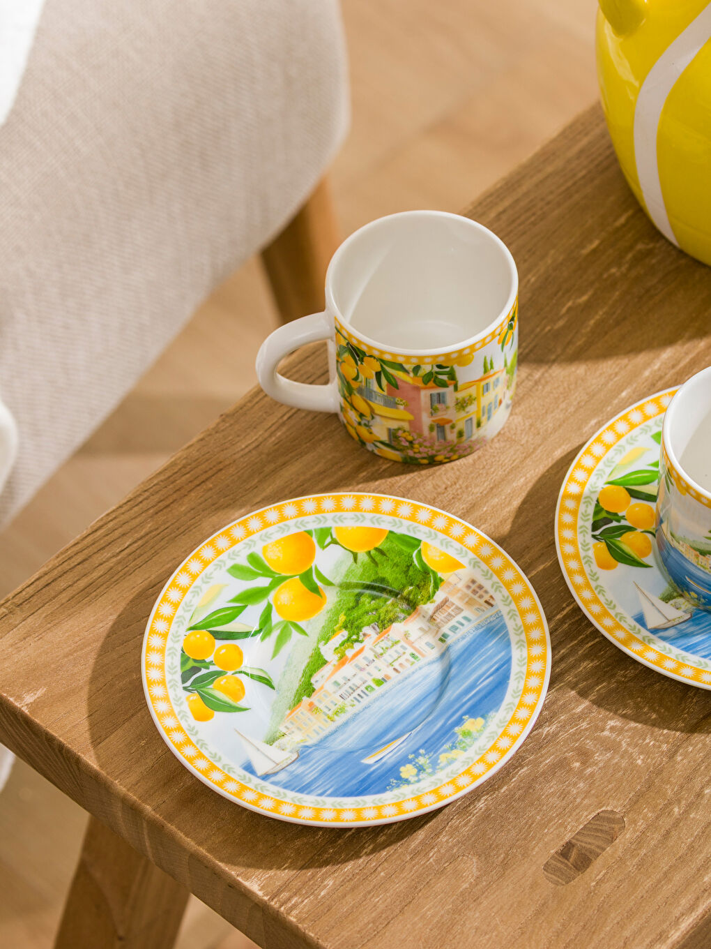 Karışık Baskılı 2 Kişilik Porselen Kahve Fincan Takımı 110 ml-1