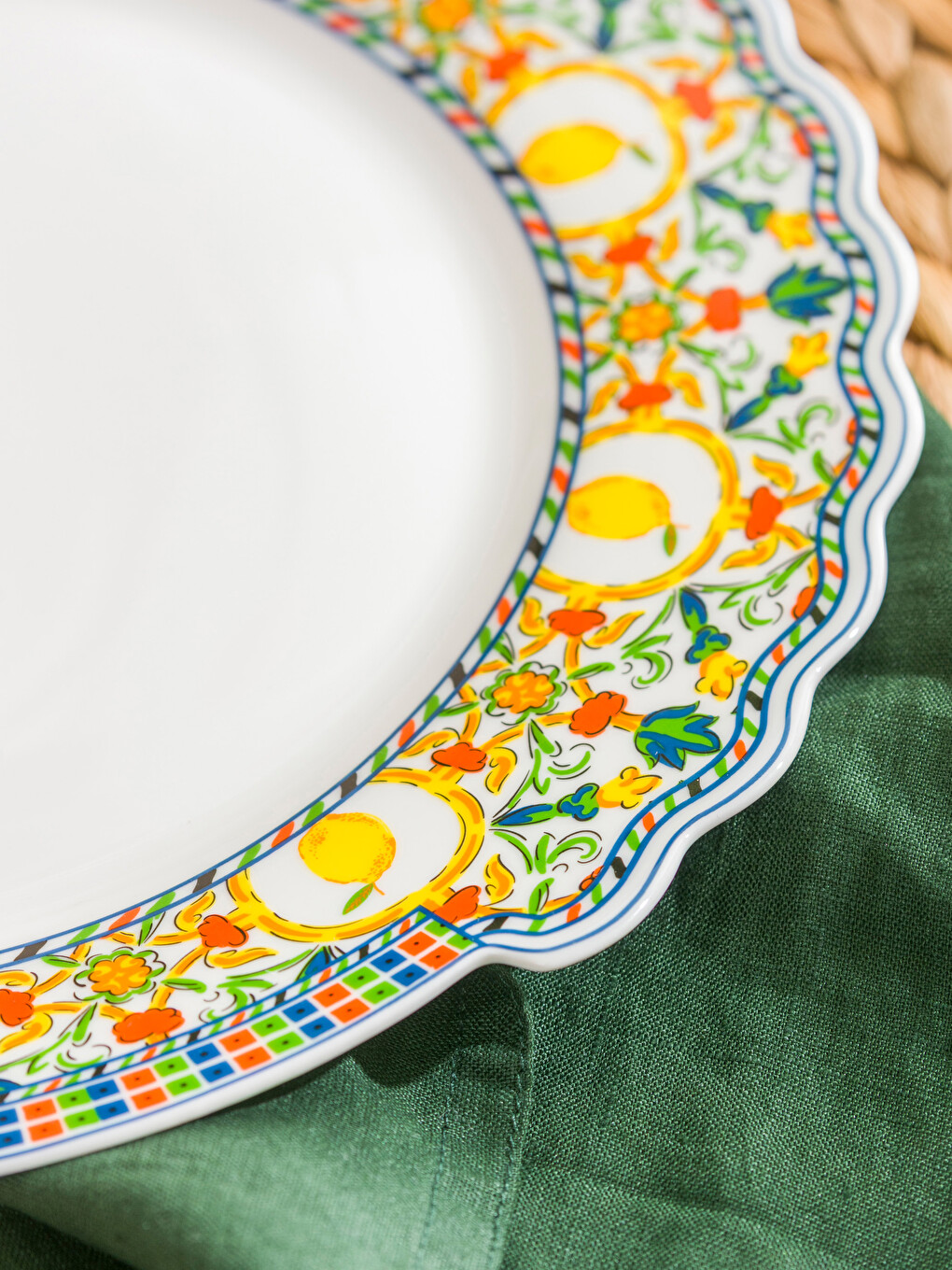 Assiette De Service En Porcelaine Imprimée 28 Cm-2