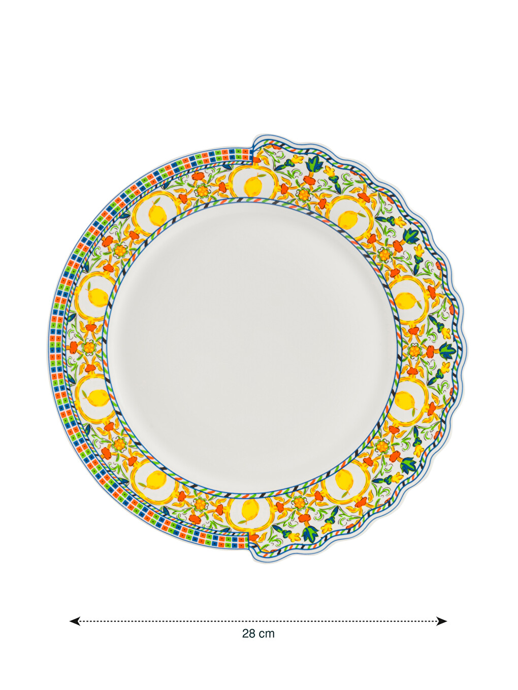 Assiette De Service En Porcelaine Imprimée 28 Cm-3