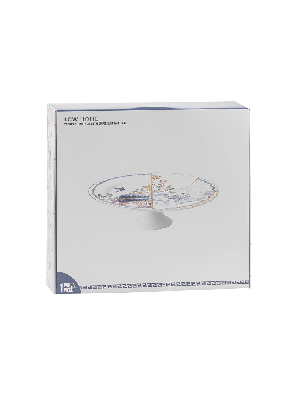 Karışık Baskılı Porselen Ayaklı Sunum Tabağı 28 cm-3