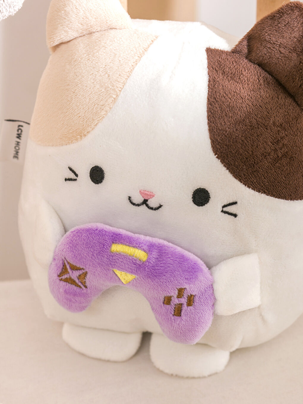 Детская плюшевая подушка с фигуркой кота 20 см-2