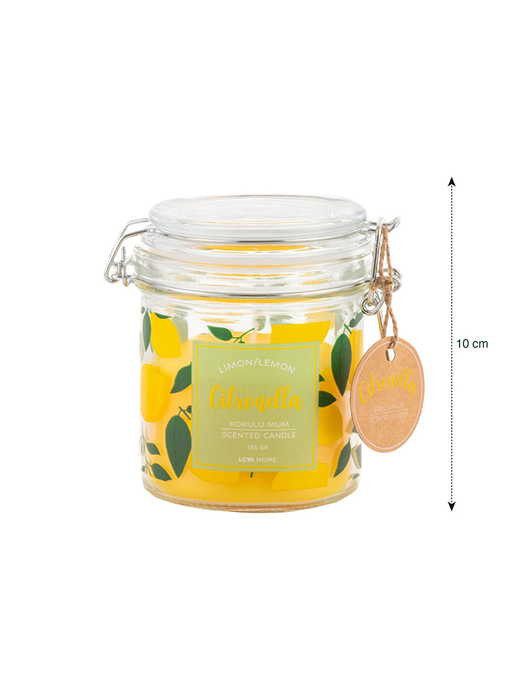 Sarı Limon Kokulu Bardak Mum-4