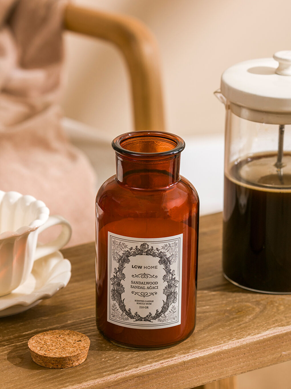 Karışık Sandal Ağacı Kokulu Dekoratif Mum 210 g