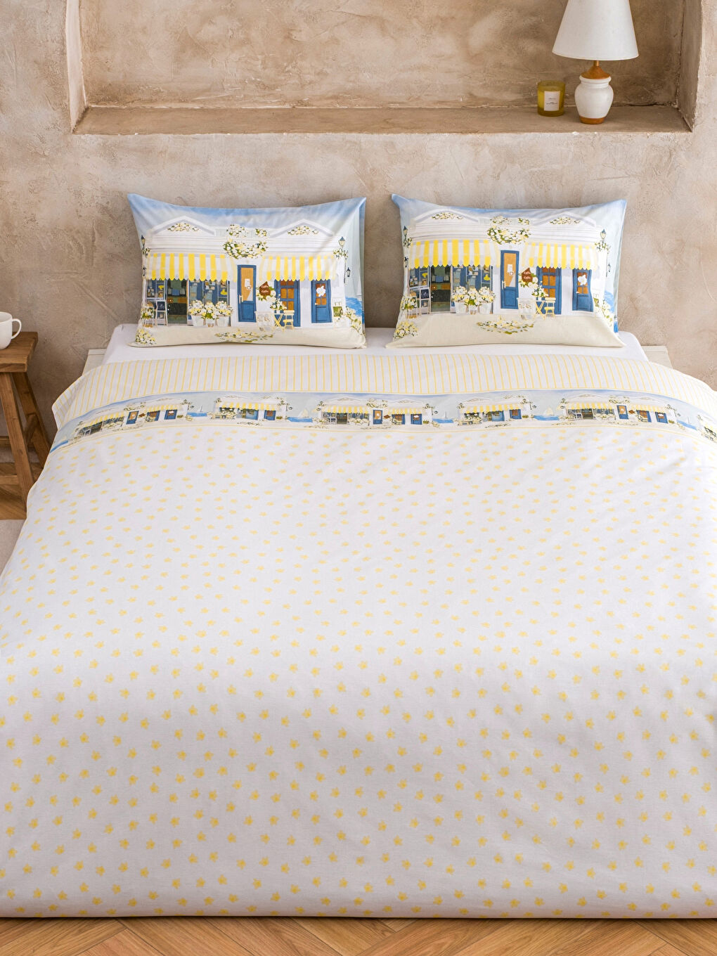 Karışık Baskılı Çift Kişilik Nevresim Seti-1