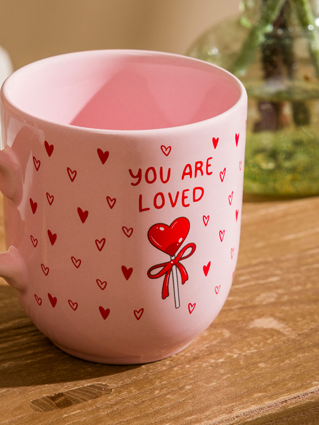 Karışık Kalp Baskılı Porselen Kupa 420 ml-2