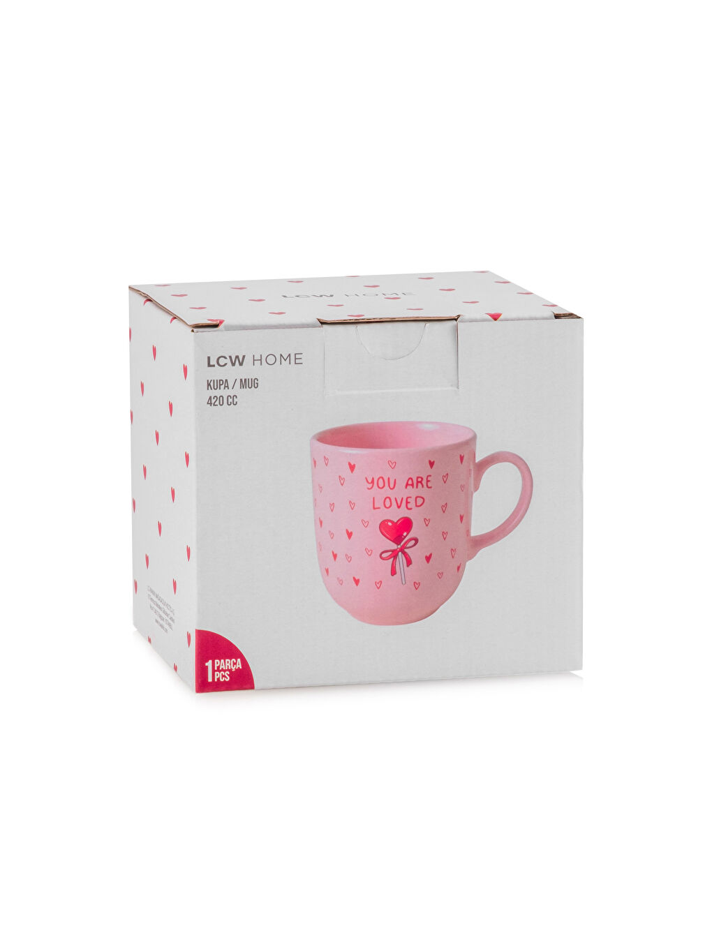 Karışık Kalp Baskılı Porselen Kupa 420 ml-3