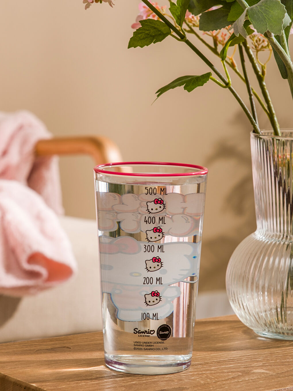 Karışık Hello Kitty Baskılı Cam Bardak 570 Ml-1