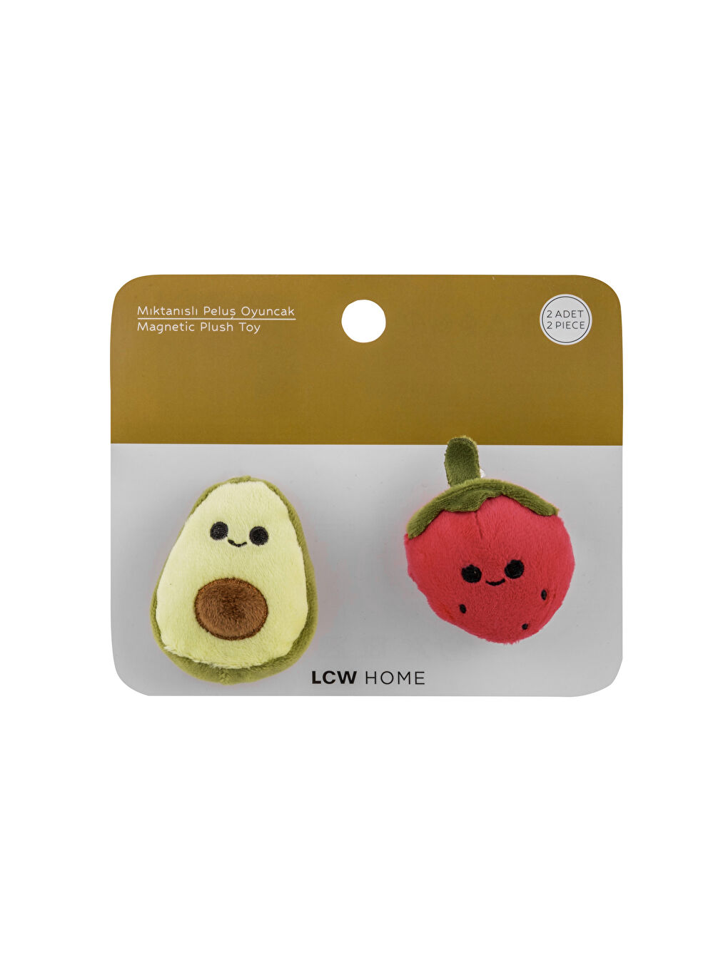 Авокадо және құлпынай өрнекті магнитті үлпілдек ойыншықтар жиынтығы 2-2