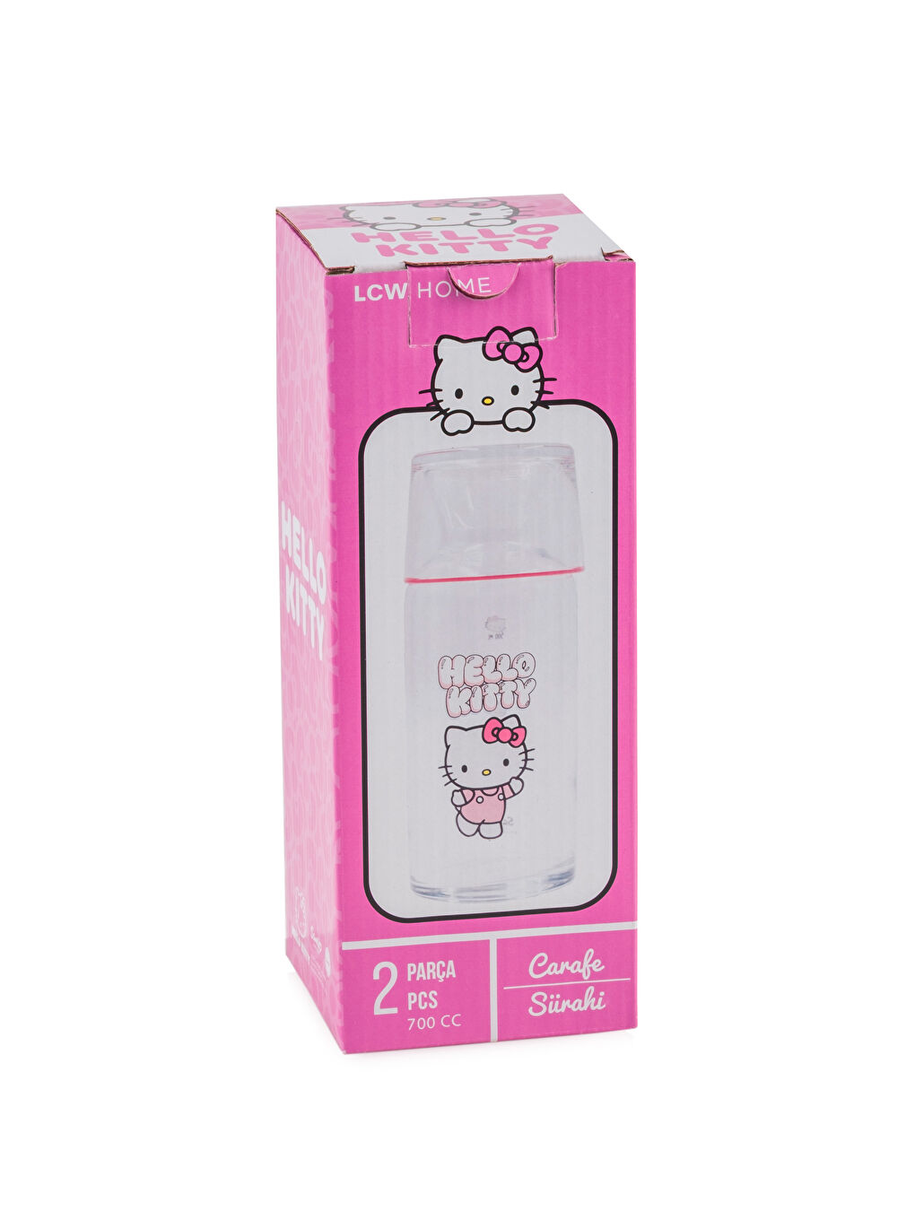Pembe Hello Kitty Figürlü Baş Ucu Sürahisi 700 ml-5