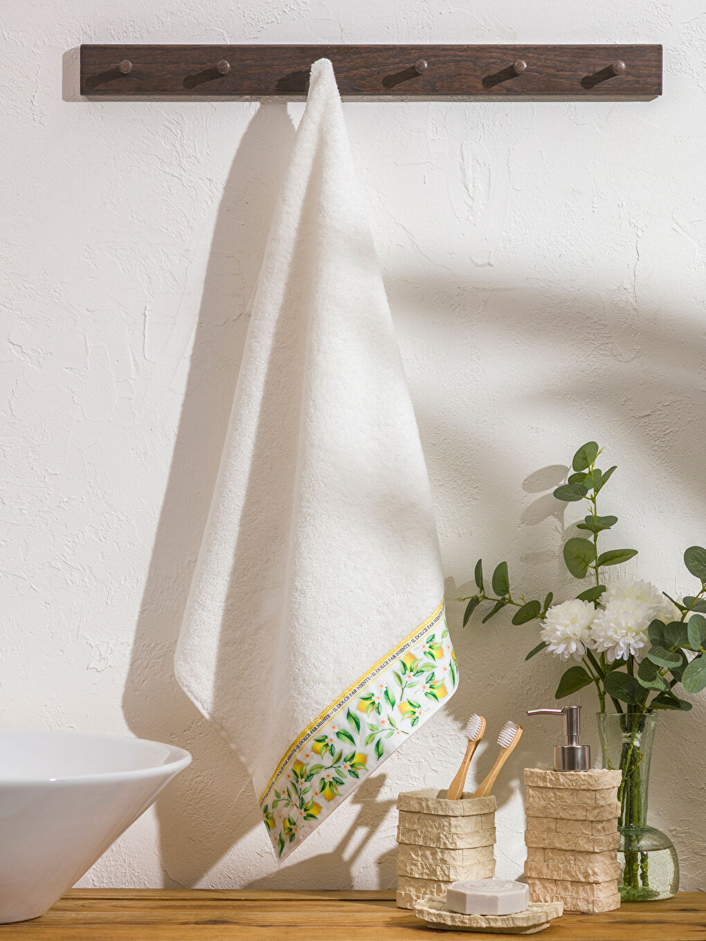 منشفة وجه مطبوعة بالليمون 50x80 سم-1