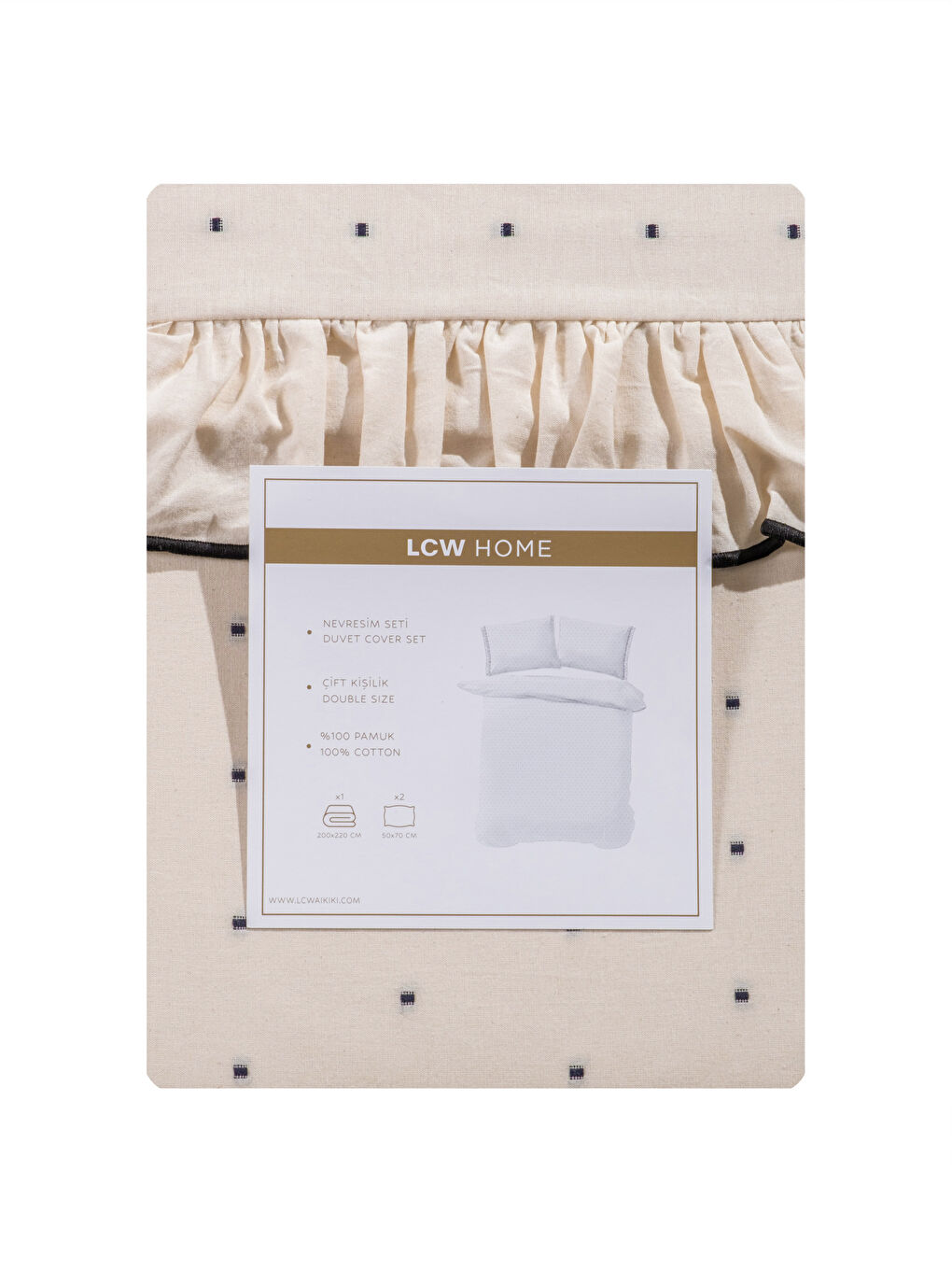 Karışık Puanteyi Desenli Çift Kişilik Nevresim Seti-6