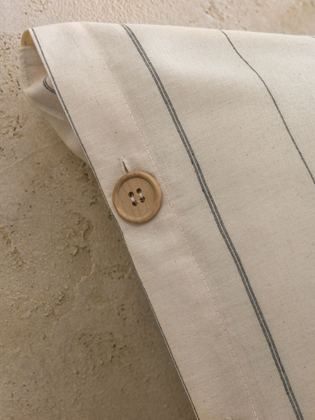 Gri Çizgili Çift Kişilik Nevresim Seti-3