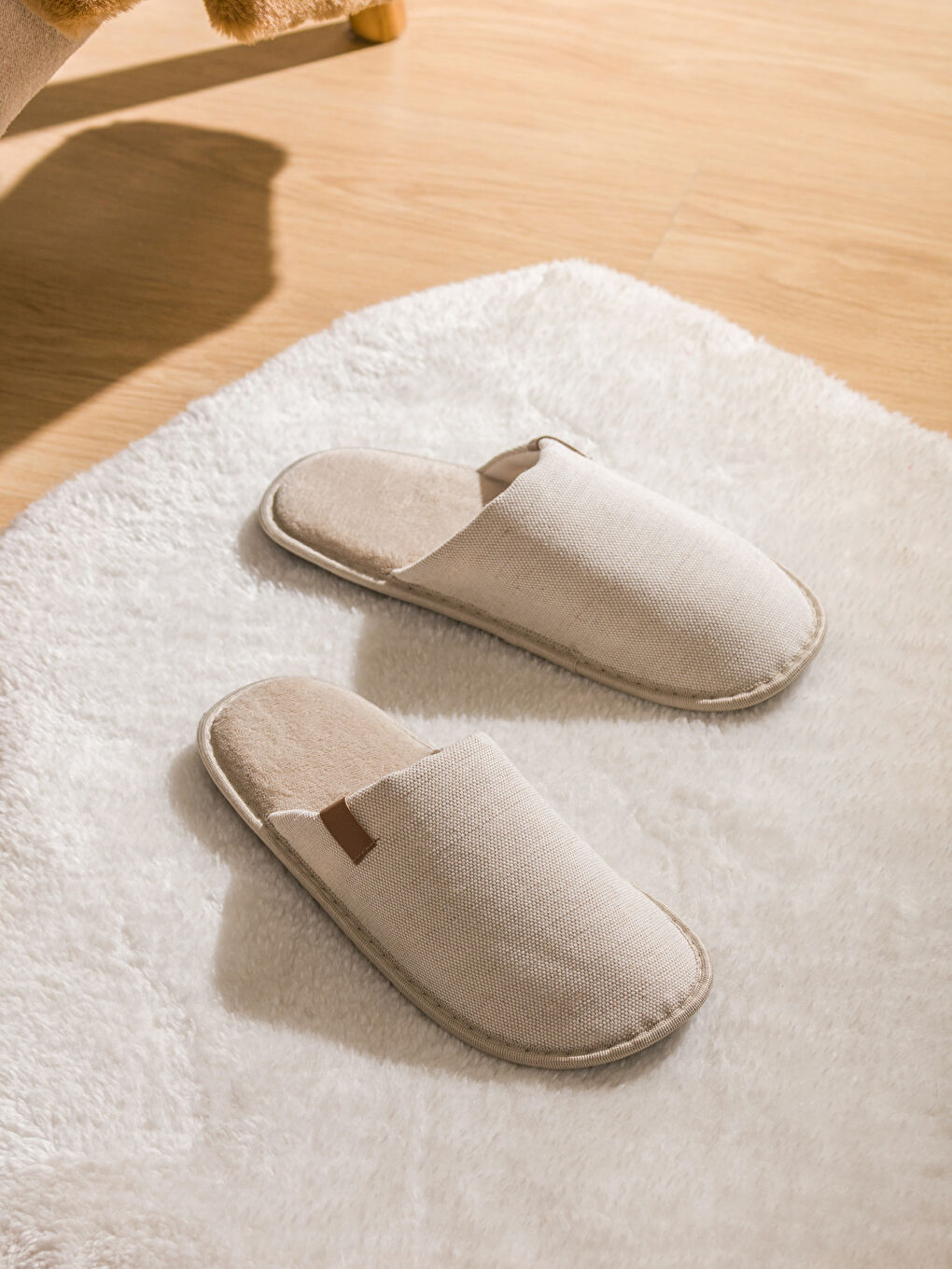 Man BEIGE Home Slippers-1