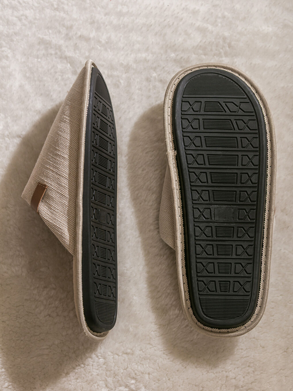 Man BEIGE Home Slippers-3