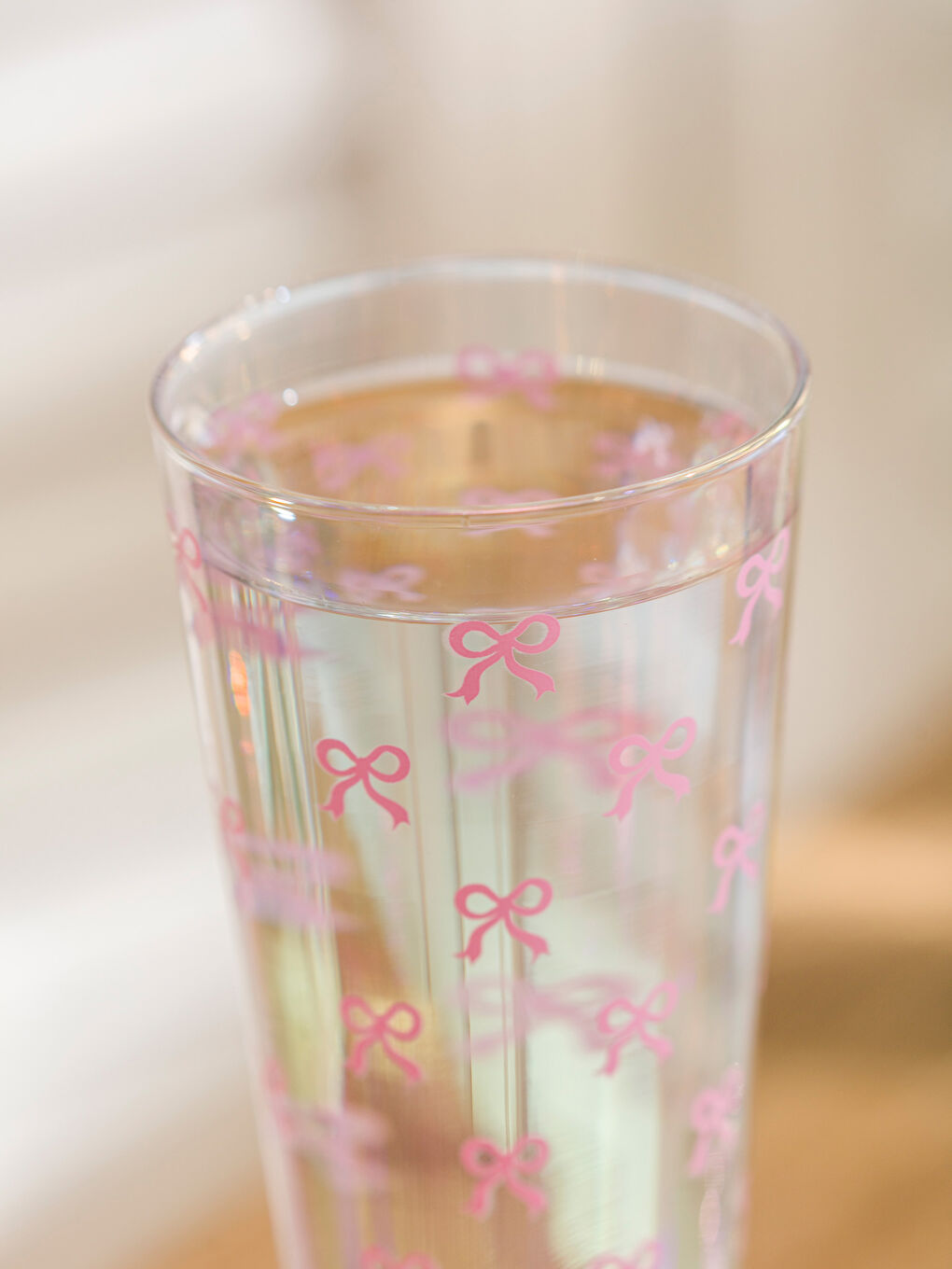 Karışık Fiyonk Baskılı Cam Meşrubat Bardağı 2'li 180 ml-2