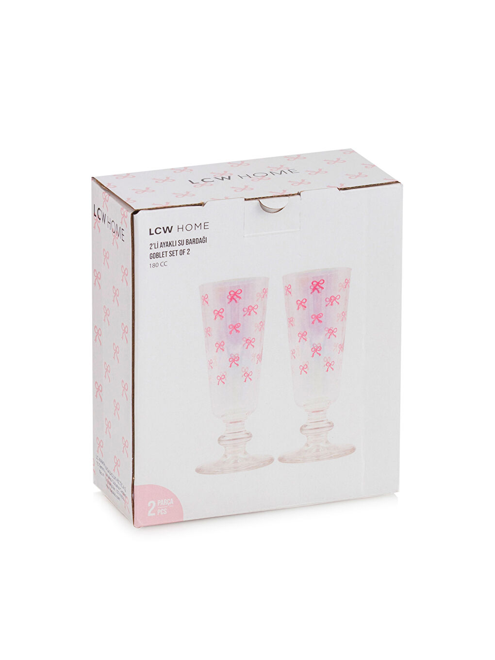 Karışık Fiyonk Baskılı Cam Meşrubat Bardağı 2'li 180 ml-3