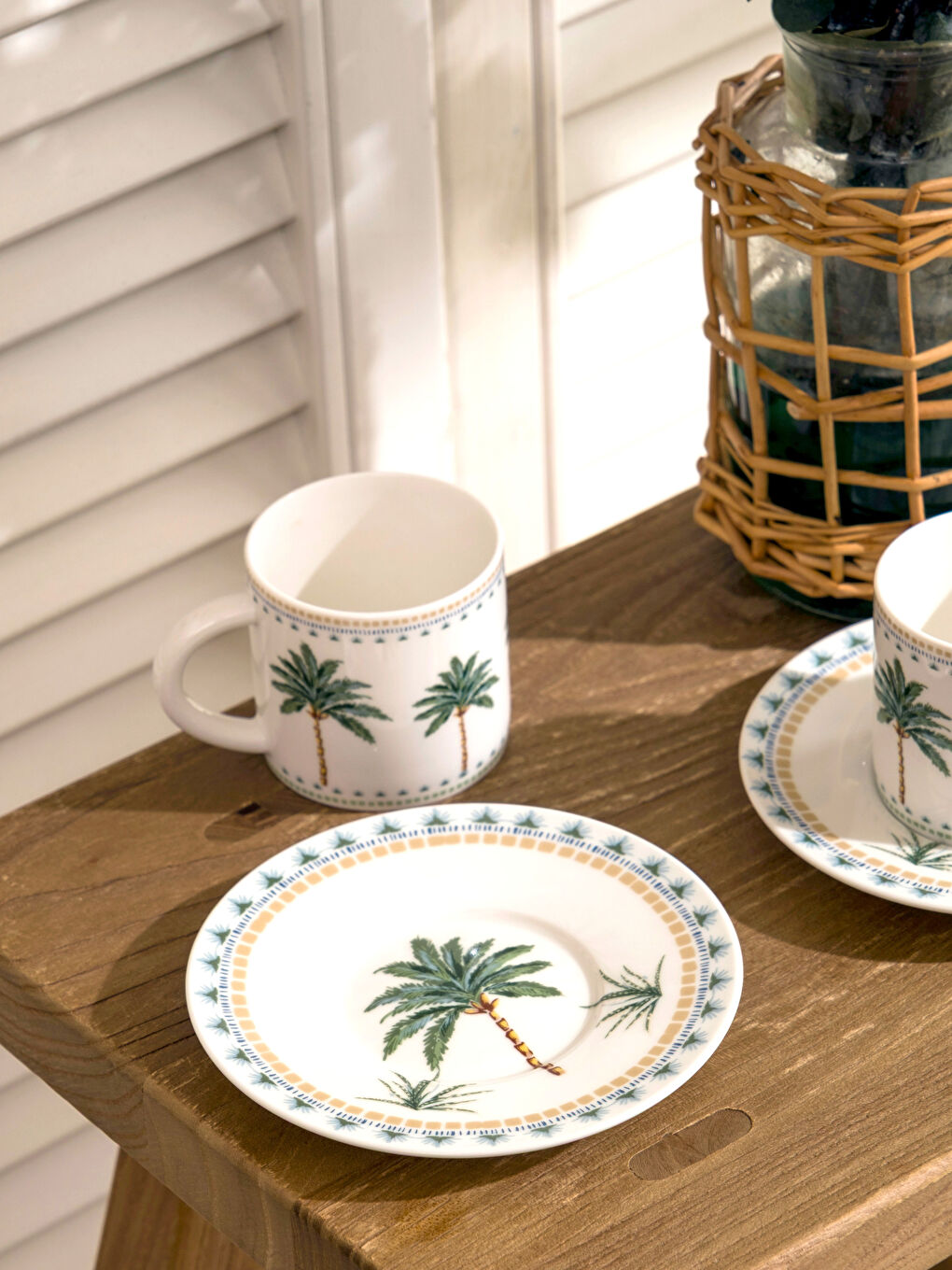 Porcelain Coffee Cup Set for 2 People-2