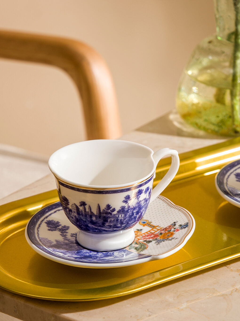 Karışık 2 Kişilik Porselen Kahve Fincan Takımı 90 ml-2