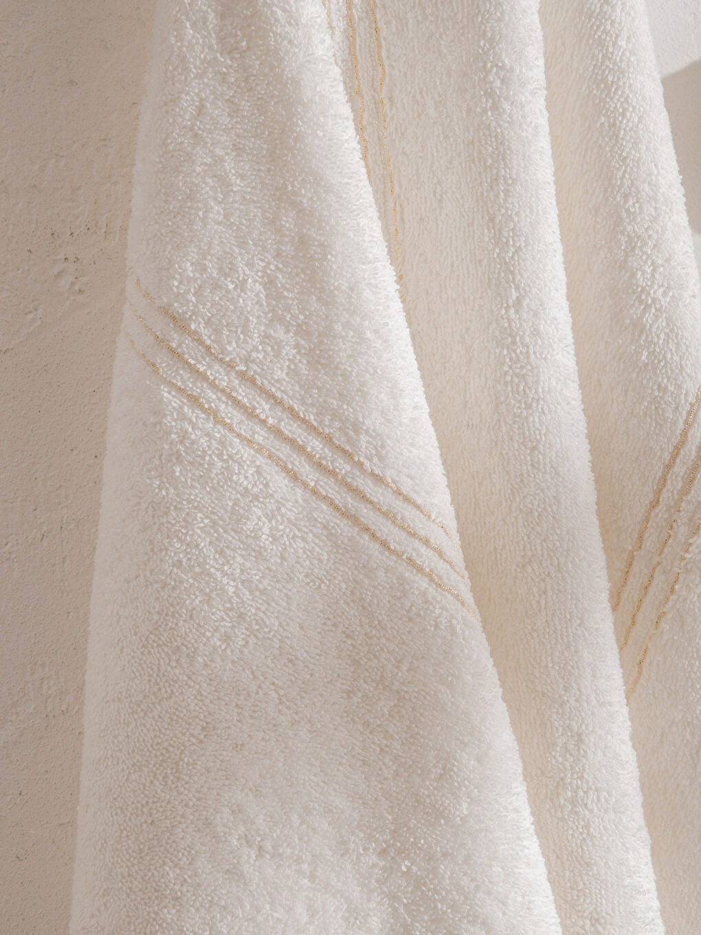 Ekru Pamuklu Banyo Havlusu 70x140 cm-1