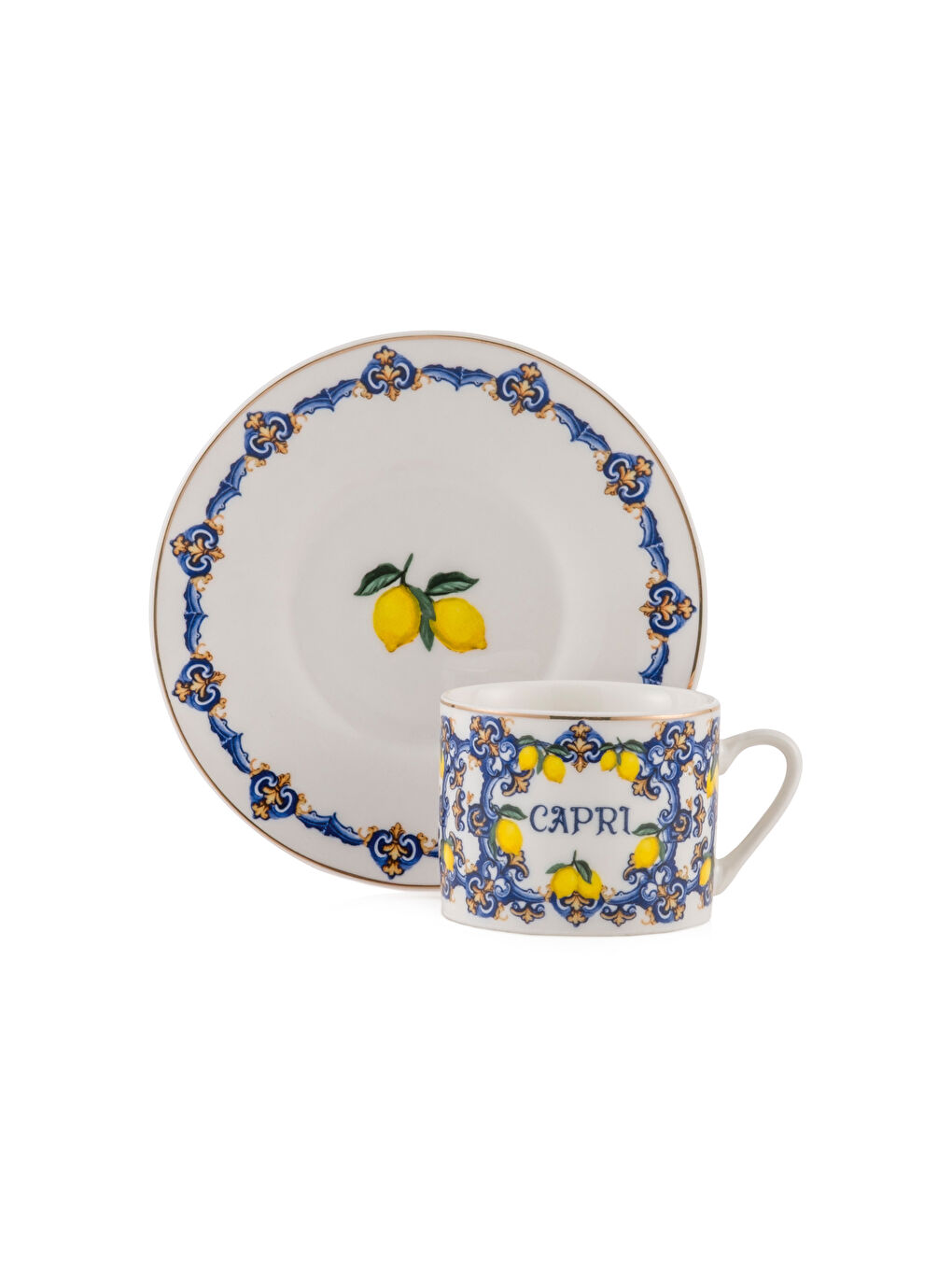 Karışık 2 Kişilik Porselen Kahve Fincan Takımı 90 ml-4