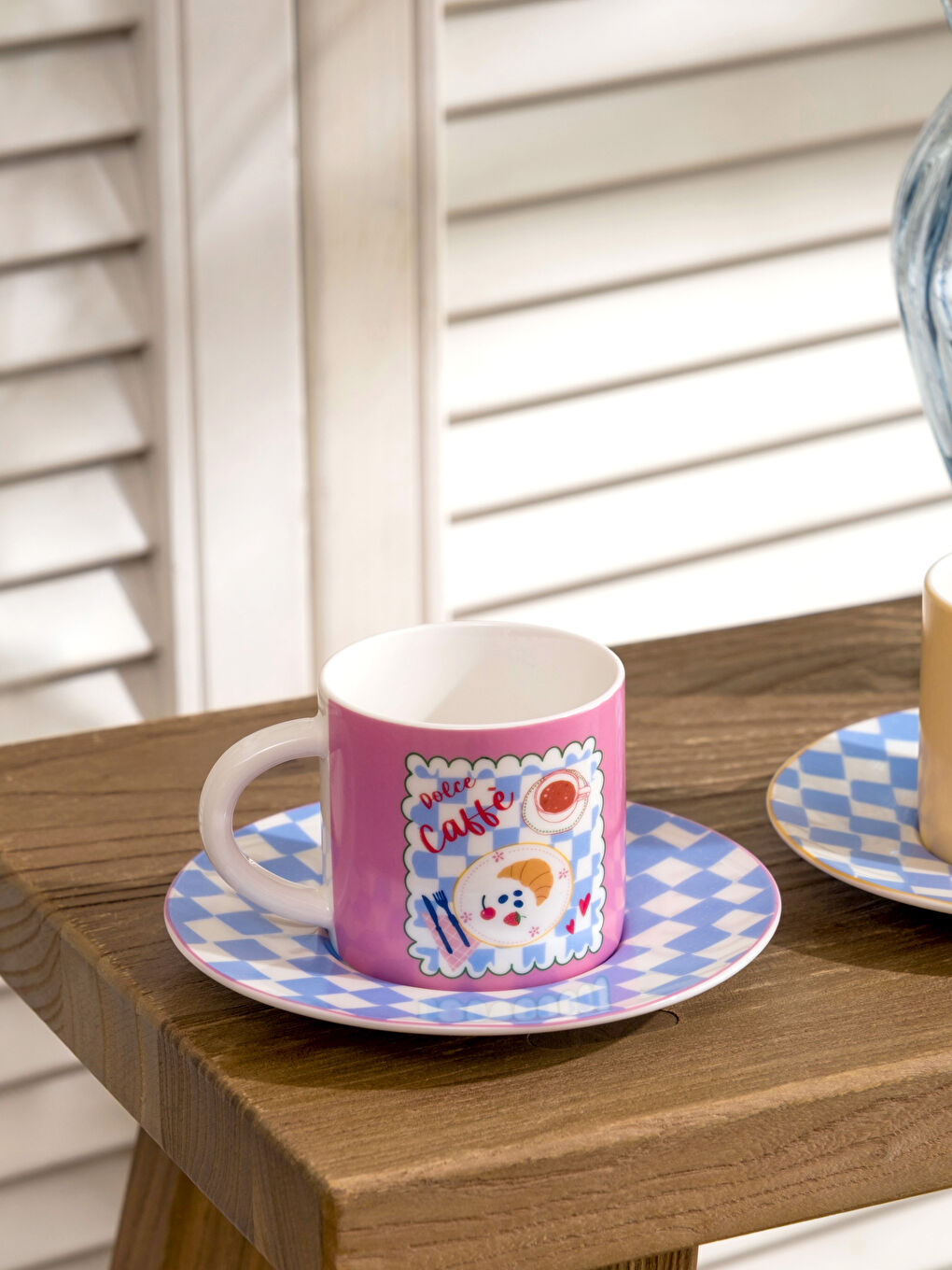 Karışık Baskılı Porselen Kahve Fincan Takımı 90 ml-2