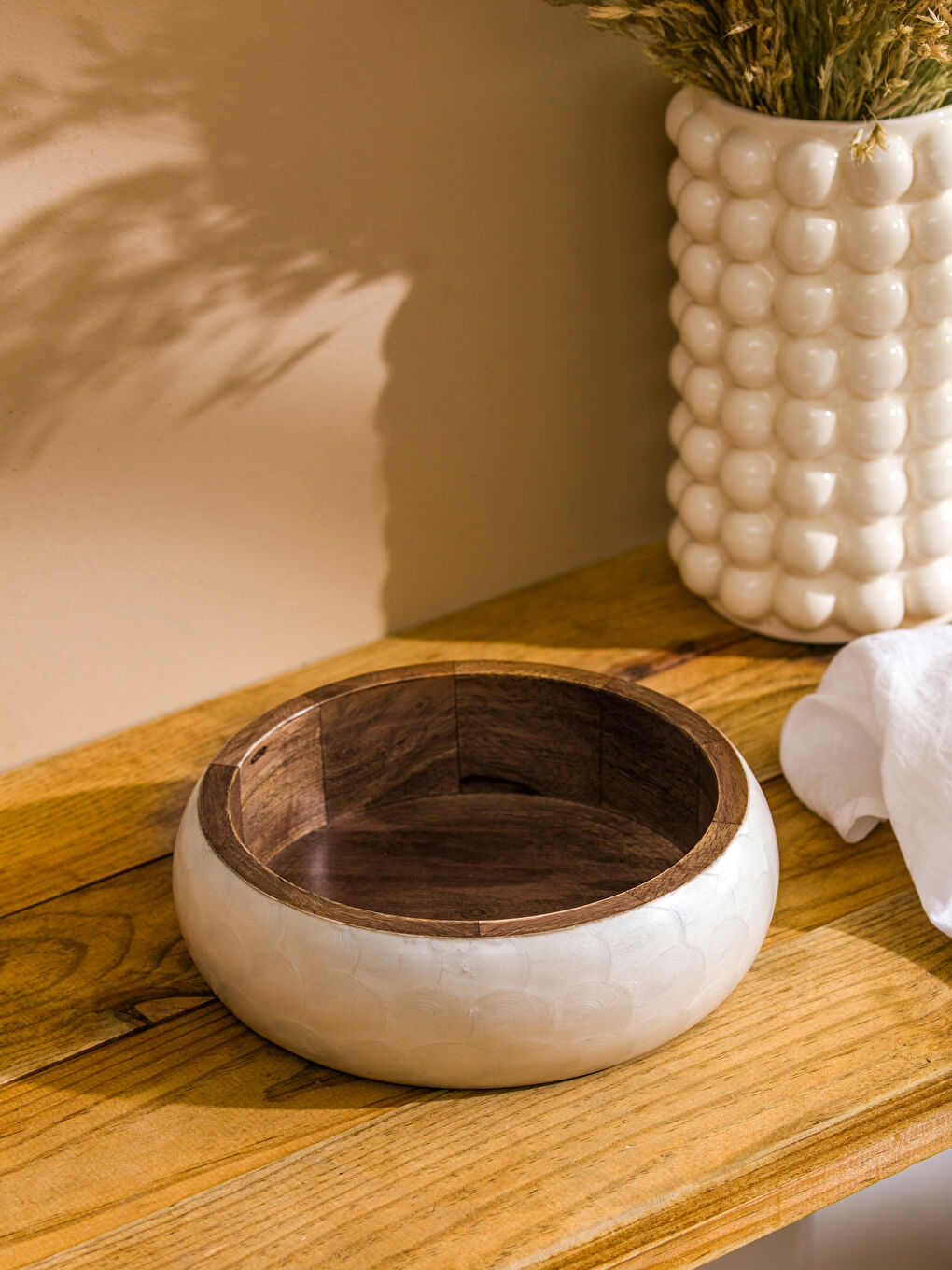 Karışık Ahşap Sunum Kasesi 20 cm-1