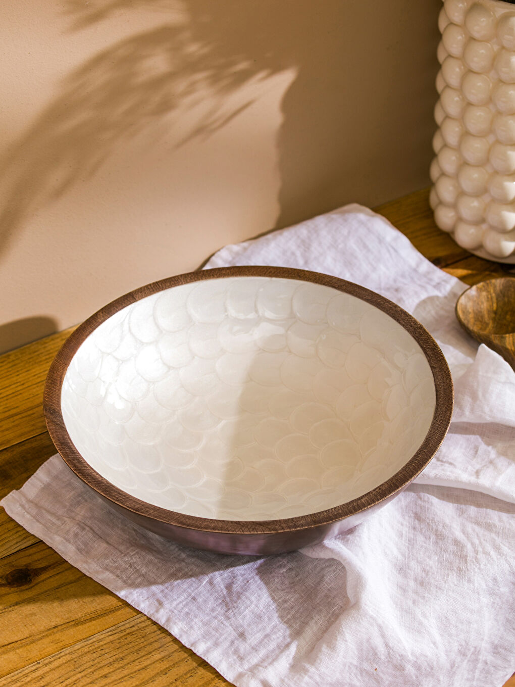 Karışık Ahşap Sunum Kasesi 25 cm