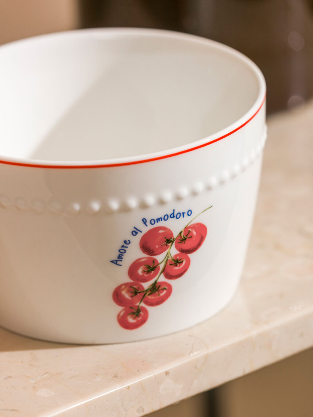 Karışık Domates Baskılı Porselen Kase 11 cm-1