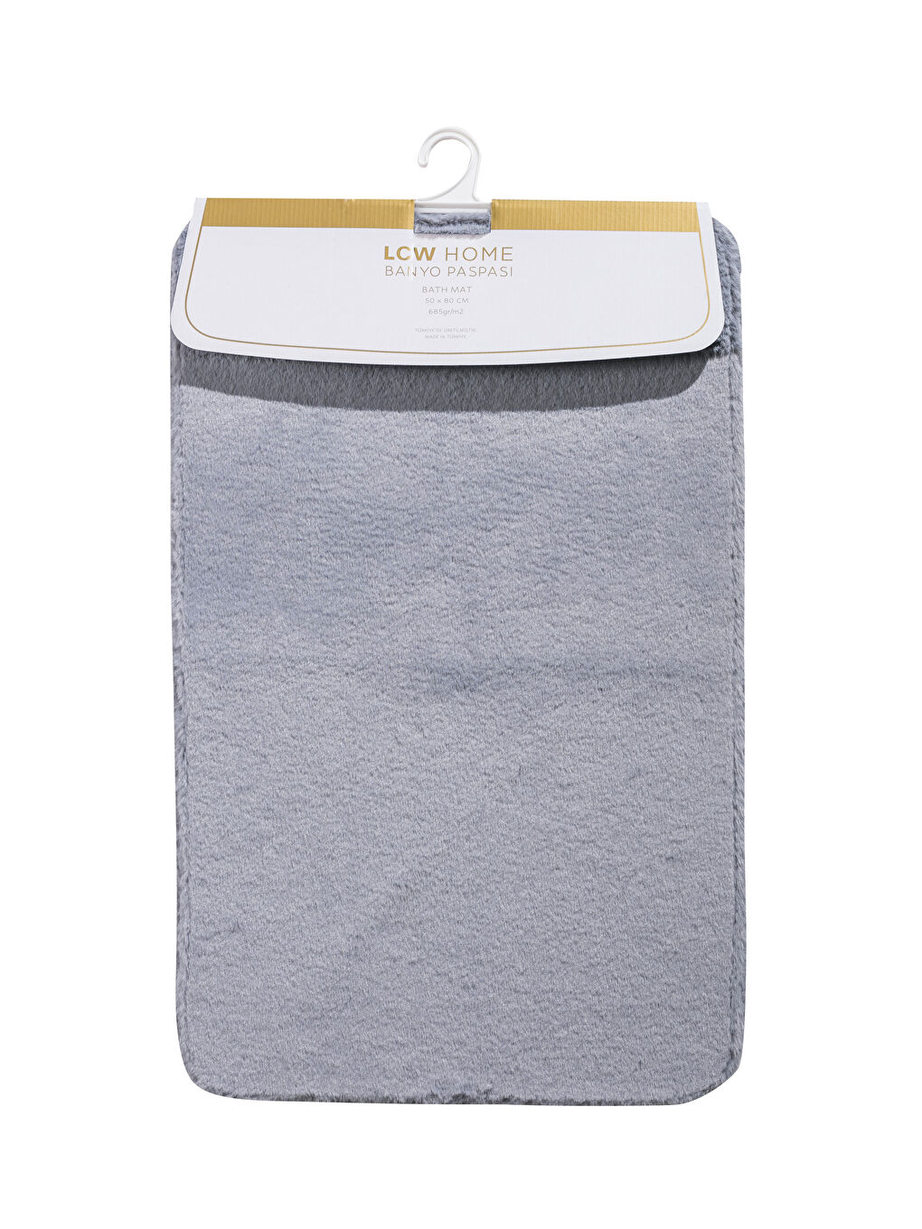 Gri Pelüş Banyo Paspası 50x80 cm-3