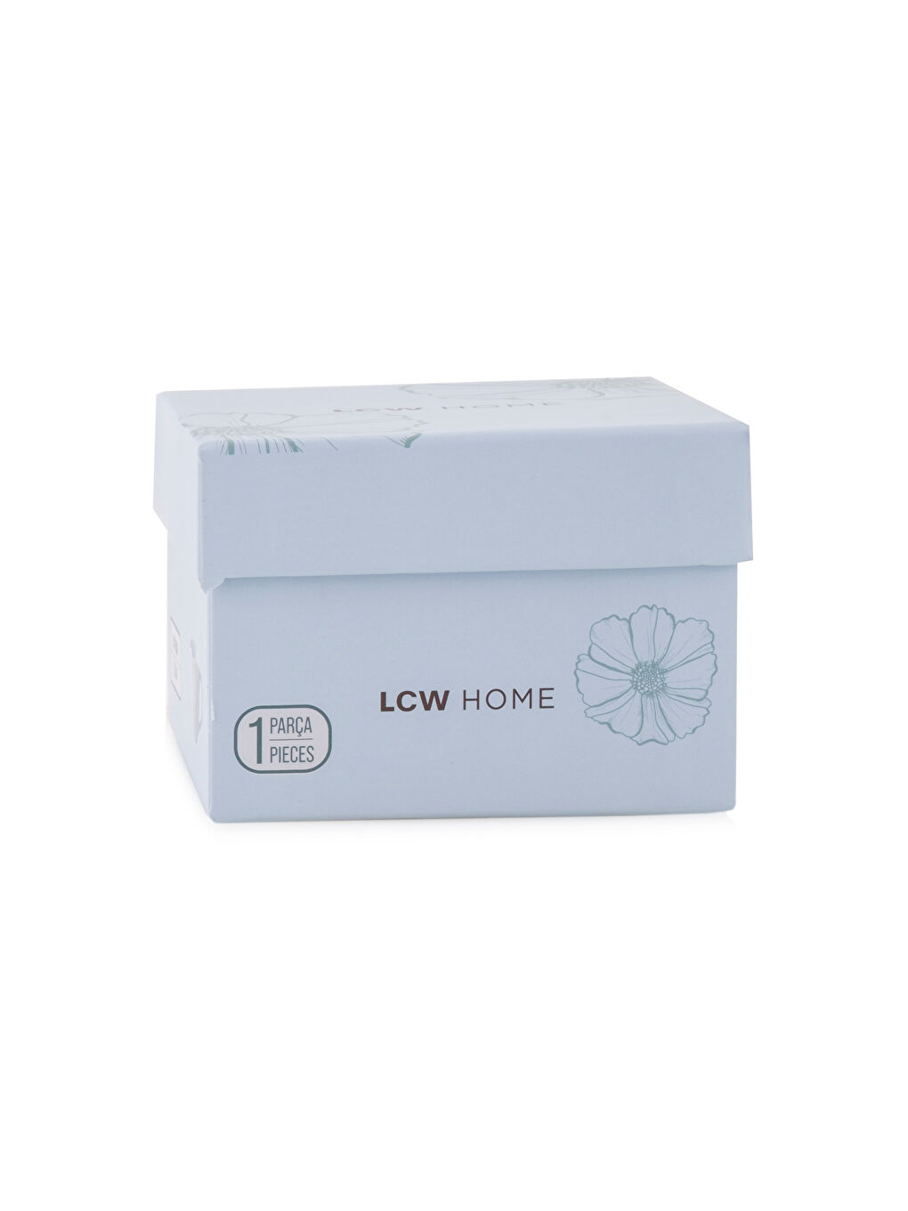 Yeşil Çiçek Desenli Porselen Kupa-3