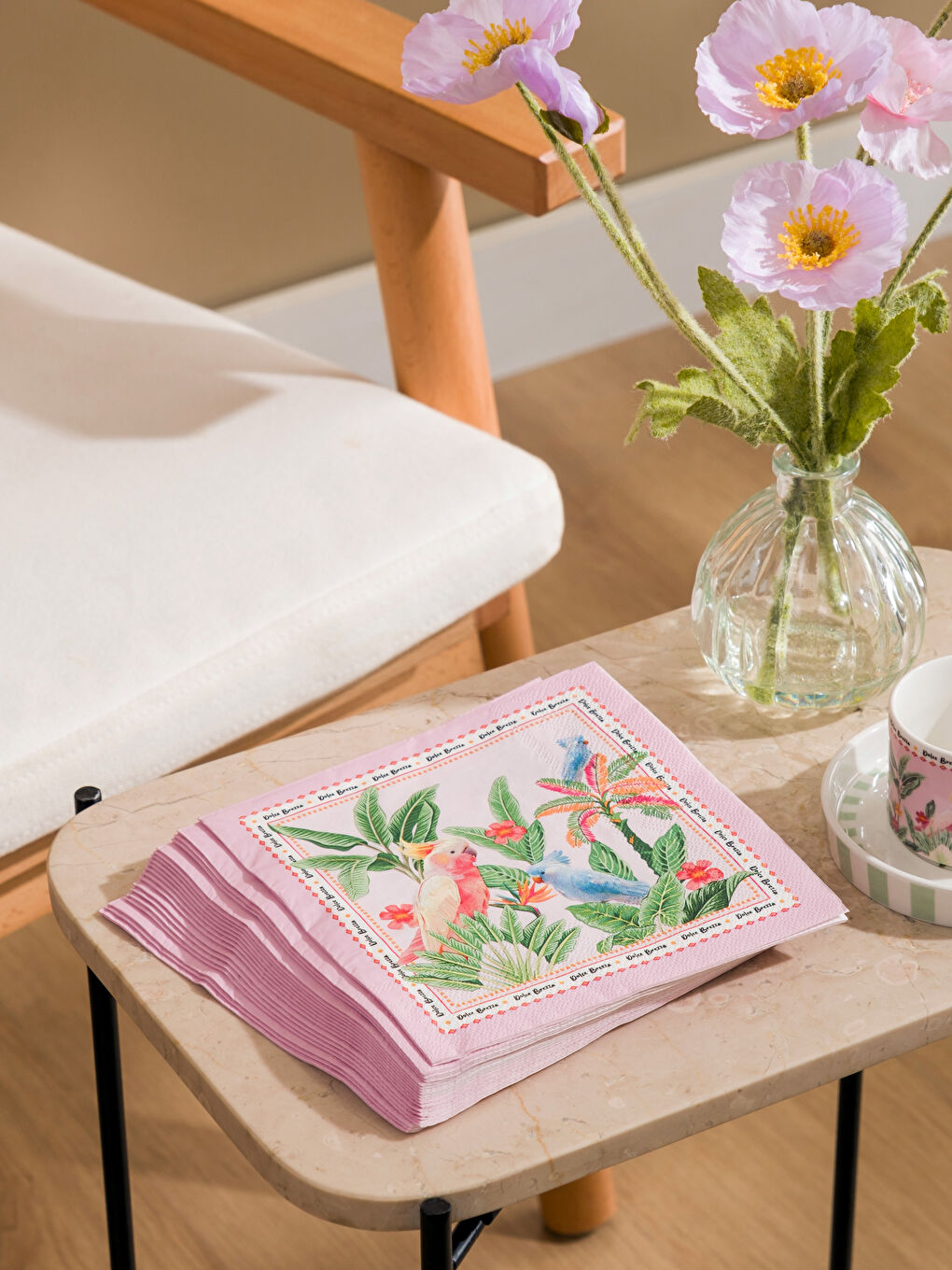 Декоративная бумажная салфетка с цветочным принтом, упаковка из 20 штук-1