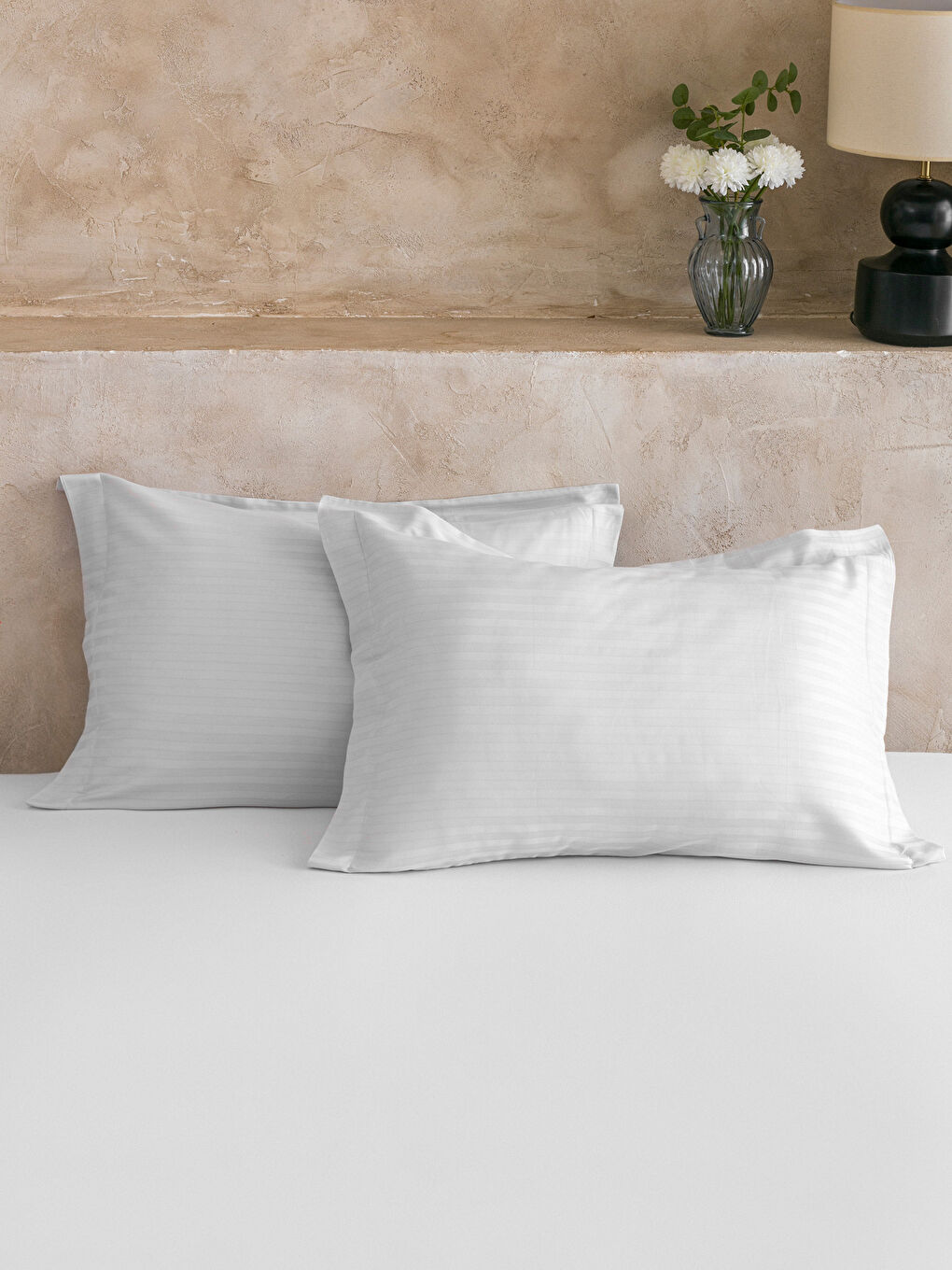 Gri Yastık Kılıfı 2'li 50x70 cm-1
