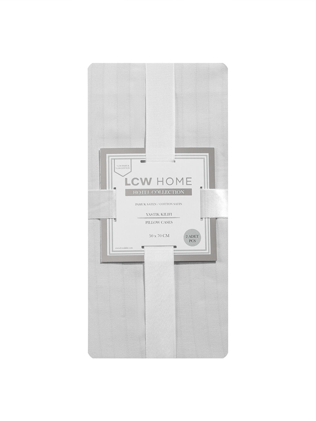 Gri Yastık Kılıfı 2'li 50x70 cm-3