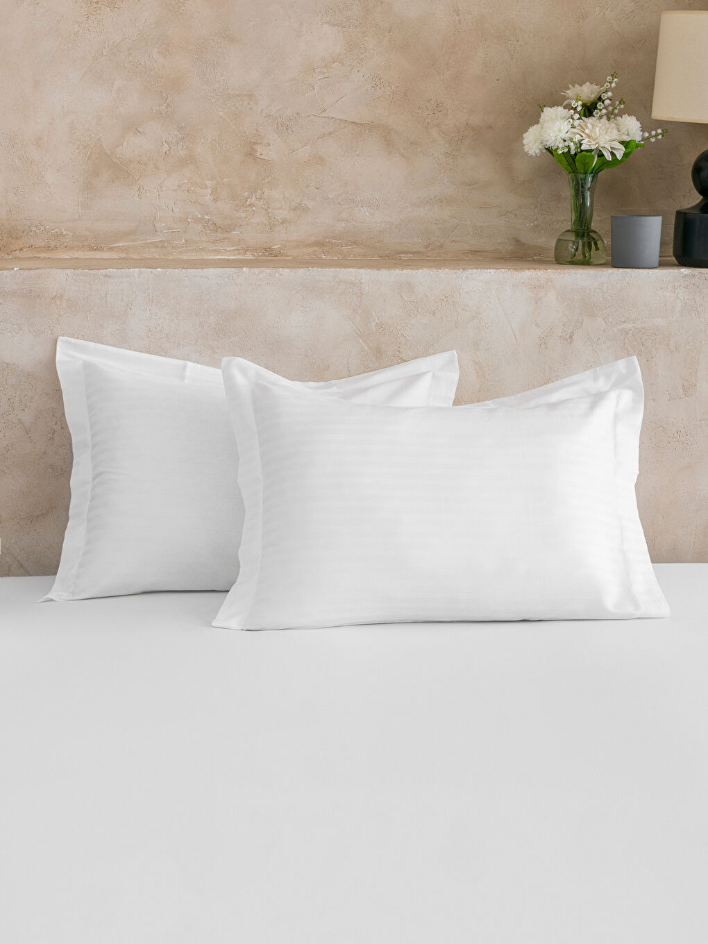 Beyaz Yastık Kılıfı 2'li 50x70 cm-1