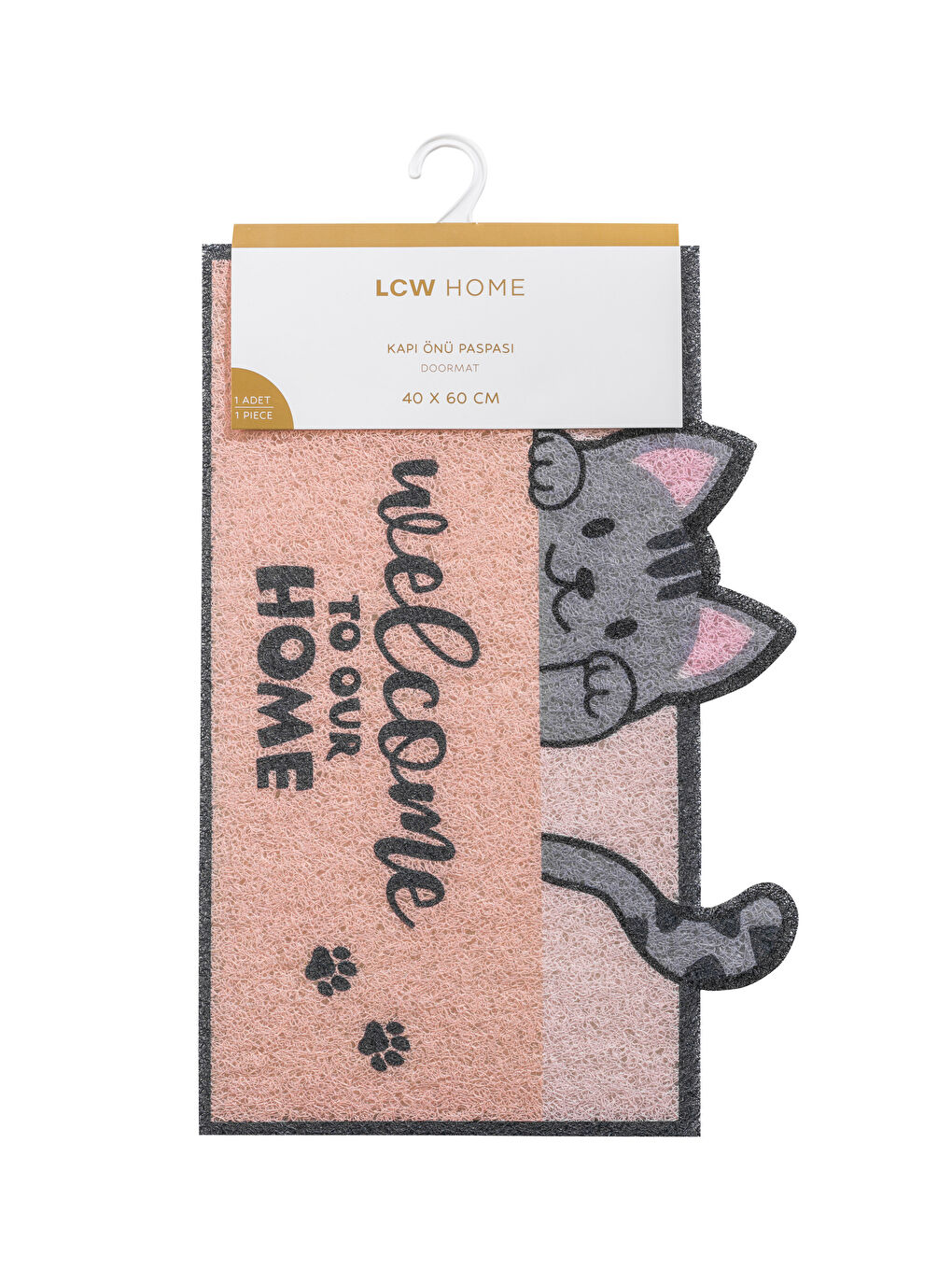 Коврик для двери с принтом кошки 40x60 см-3