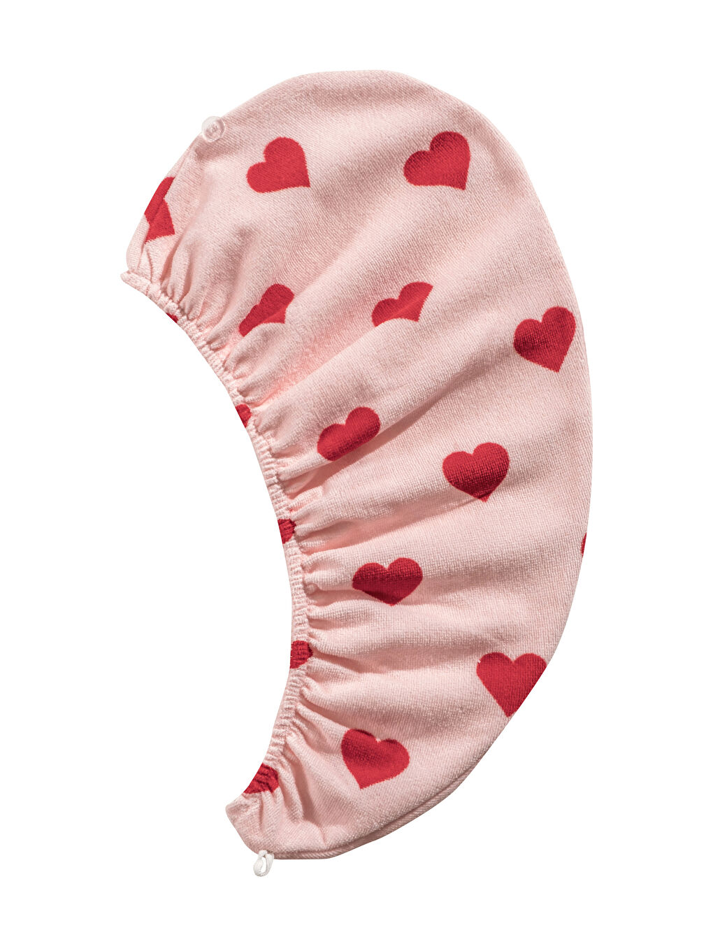 Pembe Kalp Desenli Kadın Saç Bonesi-3